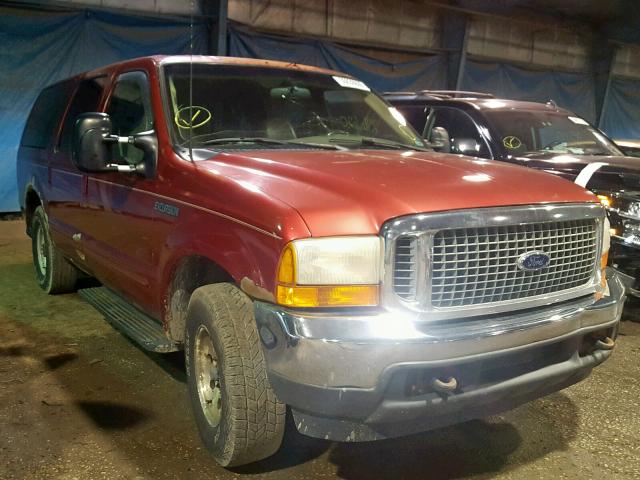 1FMNU40L2YEC00660 - 2000 FORD EXCURSION RED photo 1