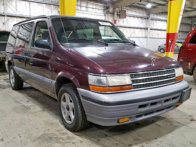 2P4GH4534SR399680 - 1995 PLYMOUTH VOYAGER SE BURGUNDY photo 1