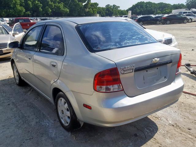 KL1TG52645B310629 - 2005 CHEVROLET AVEO LT SILVER photo 3