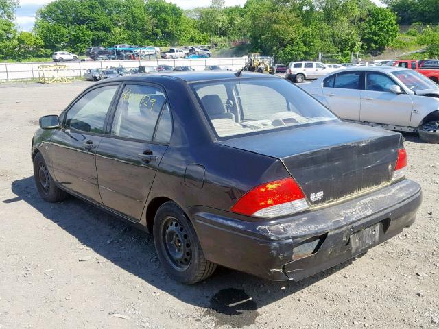 JA3AJ26E02U043697 - 2002 MITSUBISHI LANCER ES BLACK photo 3