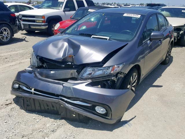 19XFB2F90EE234787 - 2014 HONDA CIVIC EXL GRAY photo 2