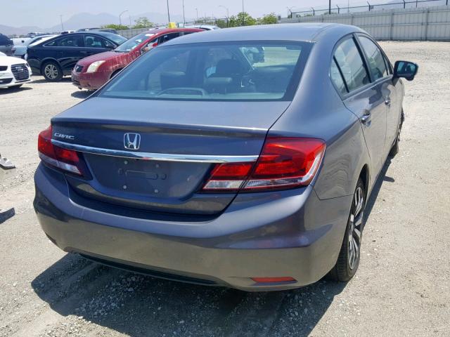 19XFB2F90EE234787 - 2014 HONDA CIVIC EXL GRAY photo 4