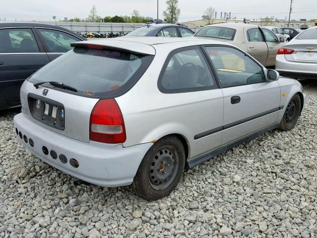 2HGEJ6342YH106446 - 2000 HONDA CIVIC DX SILVER photo 4