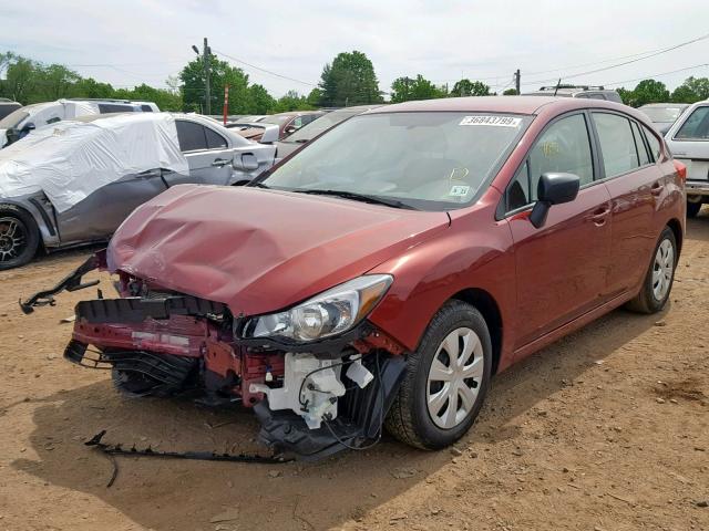 JF1GPAA62G8280881 - 2016 SUBARU IMPREZA RED photo 2