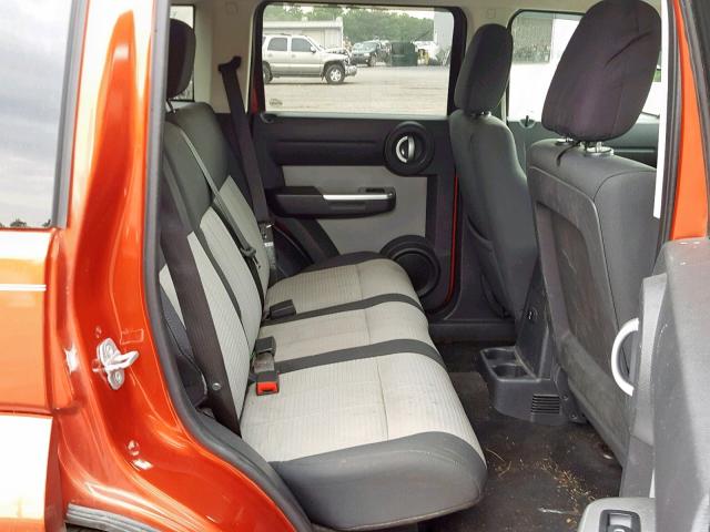 1D8GU58K07W729808 - 2007 DODGE NITRO SLT ORANGE photo 6