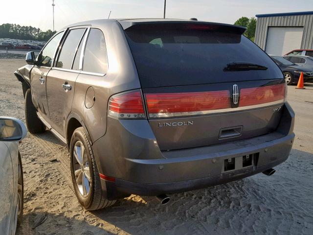 2LMDJ6JC1ABJ09187 - 2010 LINCOLN MKX GRAY photo 3