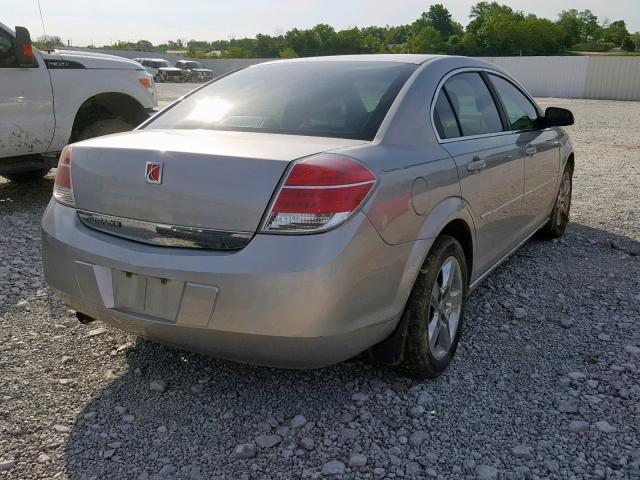 1G8ZS57B98F270336 - 2008 SATURN AURA XE SILVER photo 4