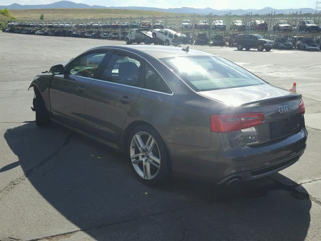 WAUHMAFC3EN154451 - 2014 AUDI A6 PRESTIG GRAY photo 3