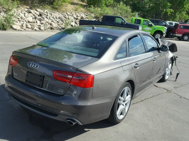 WAUHMAFC3EN154451 - 2014 AUDI A6 PRESTIG GRAY photo 4