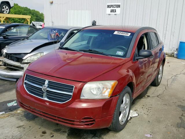 1B3JB48B27D504002 - 2007 DODGE CALIBER SX BURGUNDY photo 2