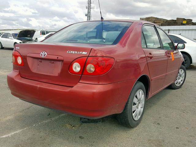 1NXBR32E05Z462403 - 2005 TOYOTA COROLLA CE BURGUNDY photo 4