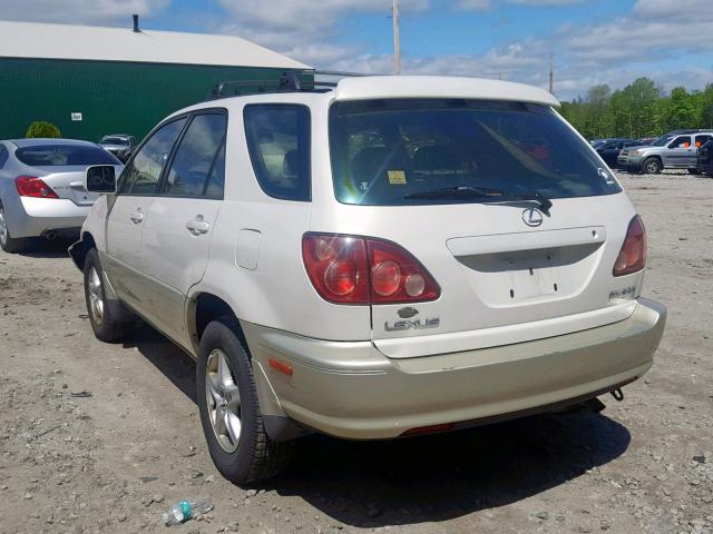 JT6HF10U4X0067289 - 1999 LEXUS RX 300 WHITE photo 3