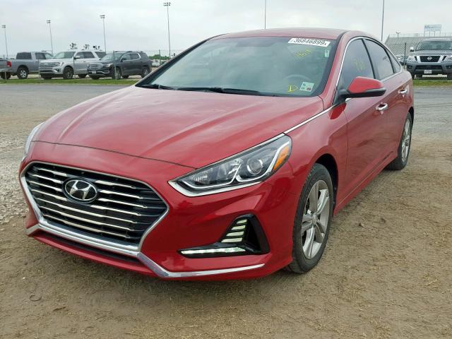 5NPE34AFXJH639076 - 2018 HYUNDAI SONATA SPO RED photo 2