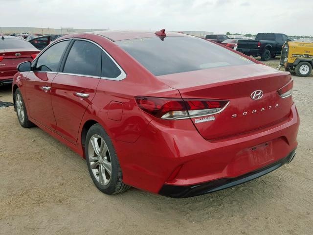 5NPE34AFXJH639076 - 2018 HYUNDAI SONATA SPO RED photo 3