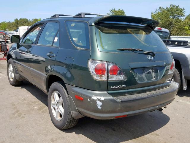 JTJHF10U010223809 - 2001 LEXUS RX 300 GREEN photo 3