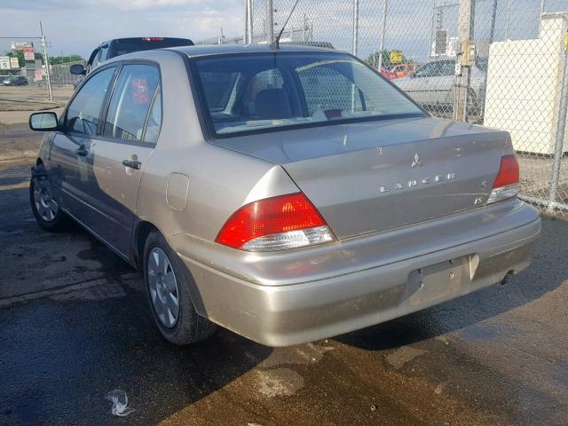 JA3AJ26E63U086166 - 2003 MITSUBISHI LANCER ES BEIGE photo 3