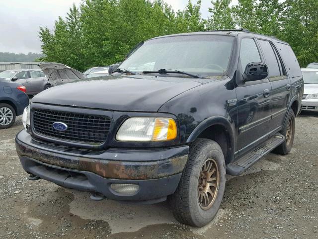 1FMPU18L02LA27106 - 2002 FORD EXPEDITION BLACK photo 2