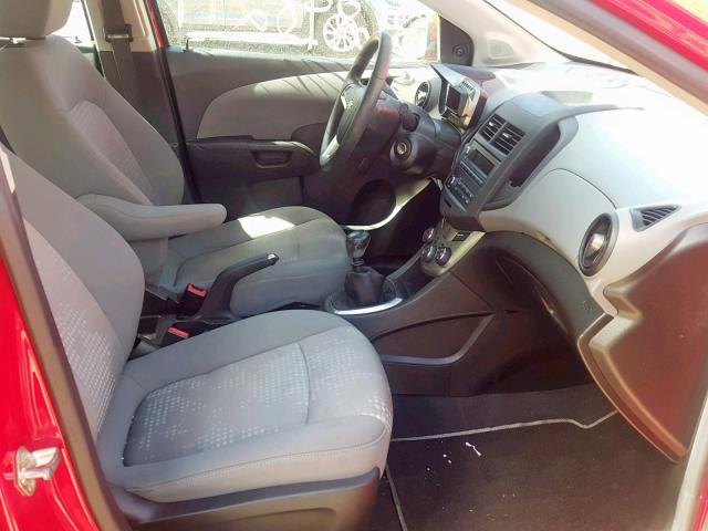 1G1JB5SH7C4115330 - 2012 CHEVROLET SONIC LS RED photo 5