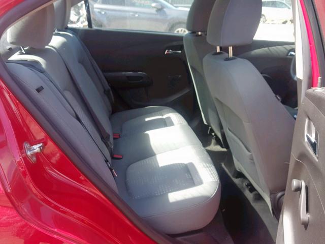 1G1JB5SH7C4115330 - 2012 CHEVROLET SONIC LS RED photo 6