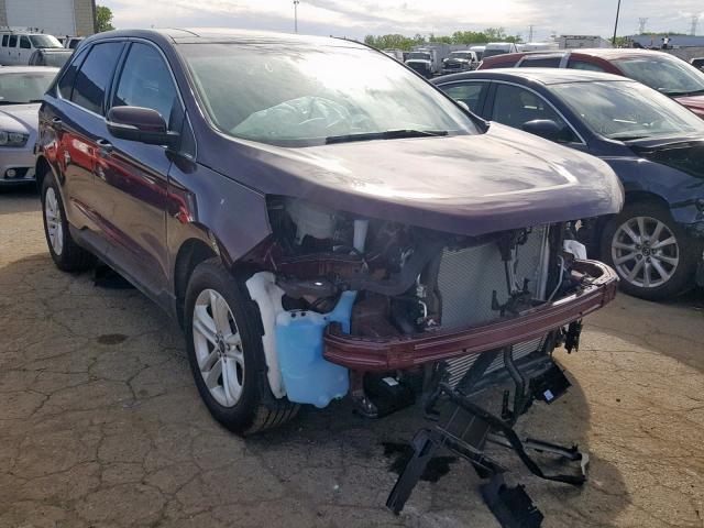 2FMPK4J90KBB03896 - 2019 FORD EDGE SEL RED photo 1