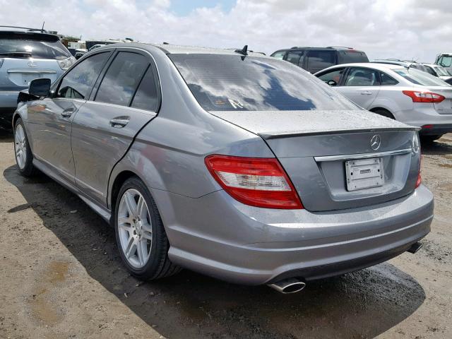 WDDGF56X58R038366 - 2008 MERCEDES-BENZ C 350 GRAY photo 3