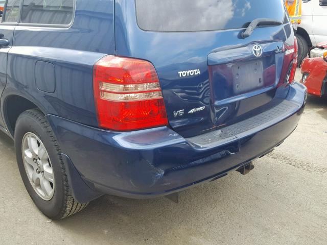 JTEHF21AX20070902 - 2002 TOYOTA HIGHLANDER BLUE photo 9