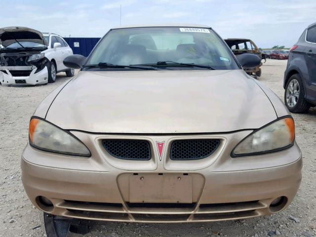 1G2NE52E85M104933 - 2005 PONTIAC GRAND AM S GOLD photo 9