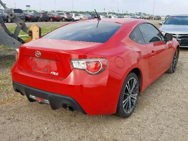 JF1ZNAA12D1709315 - 2013 TOYOTA SCION FR-S RED photo 4