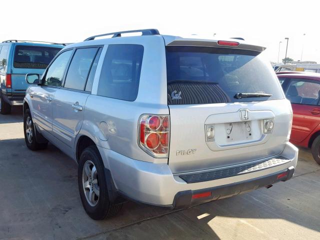 5FNYF28626B013428 - 2006 HONDA PILOT EX SILVER photo 3