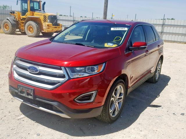 2FMPK3K90HBB82536 - 2017 FORD EDGE TITAN RED photo 2