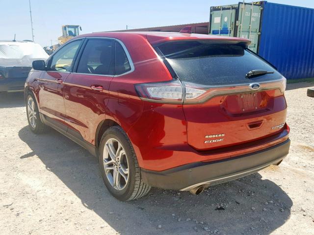 2FMPK3K90HBB82536 - 2017 FORD EDGE TITAN RED photo 3