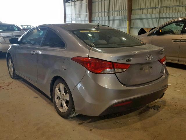 KMHDH6AE1DU009419 - 2013 HYUNDAI ELANTRA CO SILVER photo 3