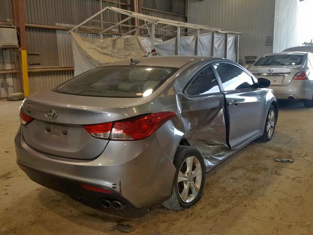 KMHDH6AE1DU009419 - 2013 HYUNDAI ELANTRA CO SILVER photo 4