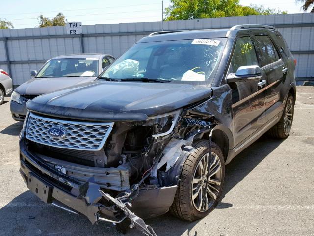 1FM5K8HT1GGB67462 - 2016 FORD EXPLORER P BLACK photo 2