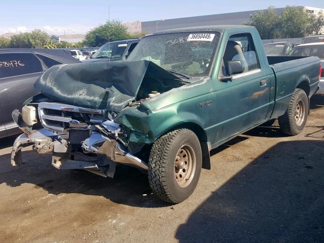 1FTYR10C7YPC04886 - 2000 FORD RANGER GREEN photo 2