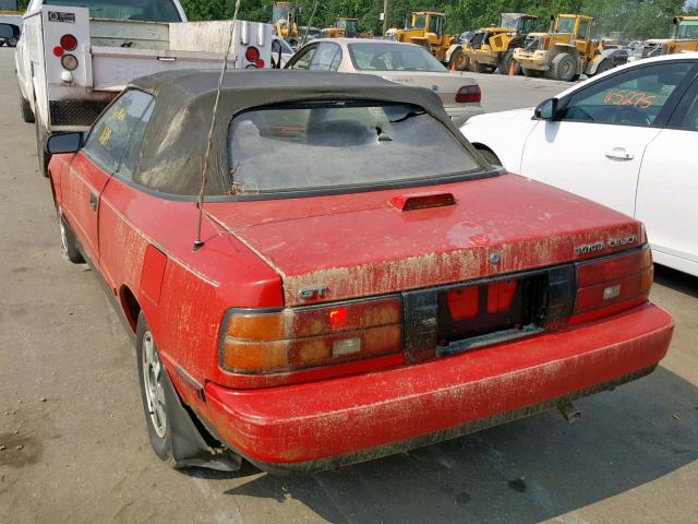 JT5ST62KXK7336360 - 1989 TOYOTA CELICA GT RED photo 3