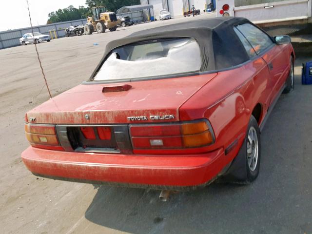 JT5ST62KXK7336360 - 1989 TOYOTA CELICA GT RED photo 4