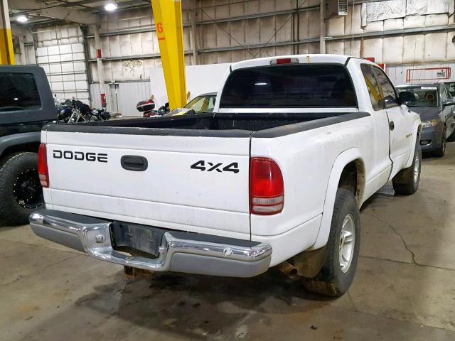 1B7GG22N9YS509244 - 2000 DODGE DAKOTA WHITE photo 4