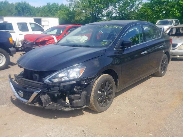 3N1AB7AP3JY278498 - 2018 NISSAN SENTRA S BLACK photo 2