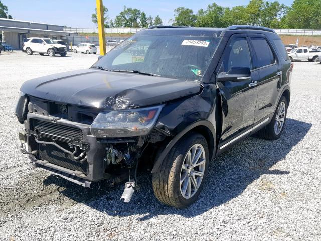 1FM5K8FHXHGB59344 - 2017 FORD EXPLORER L BLACK photo 2