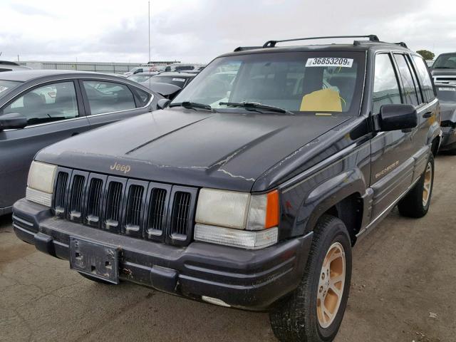 1J4GZ78Y2VC611039 - 1997 JEEP GRAND CHER BLACK photo 2