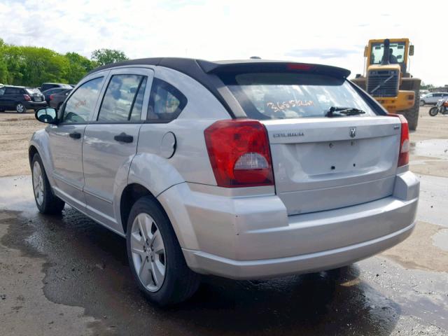 1B3HB48B07D563709 - 2007 DODGE CALIBER SX SILVER photo 3