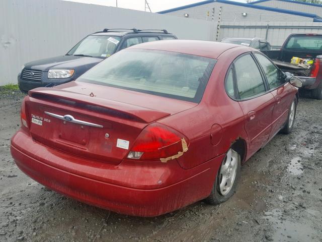 1FAFP55U83G112951 - 2003 FORD TAURUS SES RED photo 4