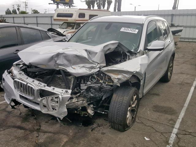 5UXWX7C56BL731330 - 2011 BMW X3 XDRIVE3 SILVER photo 2