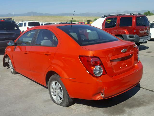 1G1JB5SH8C4195897 - 2012 CHEVROLET SONIC LS 橙色 照片 3