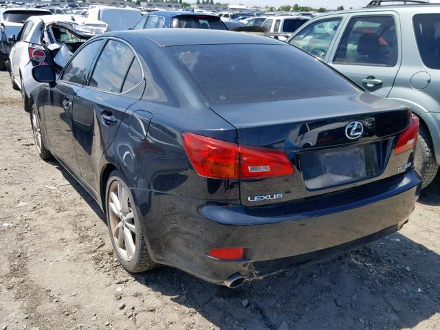 JTHBE262262006389 - 2006 LEXUS IS 350 BLACK photo 3