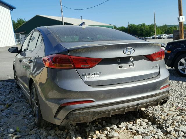 KMHD04LB1HU326234 - 2017 HYUNDAI ELANTRA SP SILVER photo 3