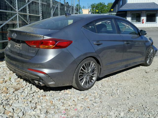 KMHD04LB1HU326234 - 2017 HYUNDAI ELANTRA SP SILVER photo 4