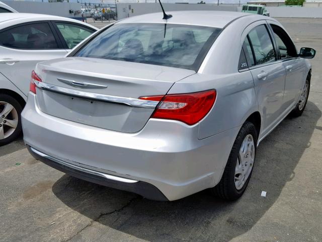 1C3CCBABXCN222587 - 2012 CHRYSLER 200 LX SILVER photo 4