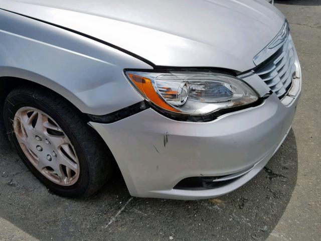 1C3CCBABXCN222587 - 2012 CHRYSLER 200 LX SILVER photo 9